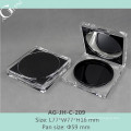 AG-JH-C-209 Cosmetic Packaging Custom Hyaline Quadrate Acrylic Powder Case With Mirror